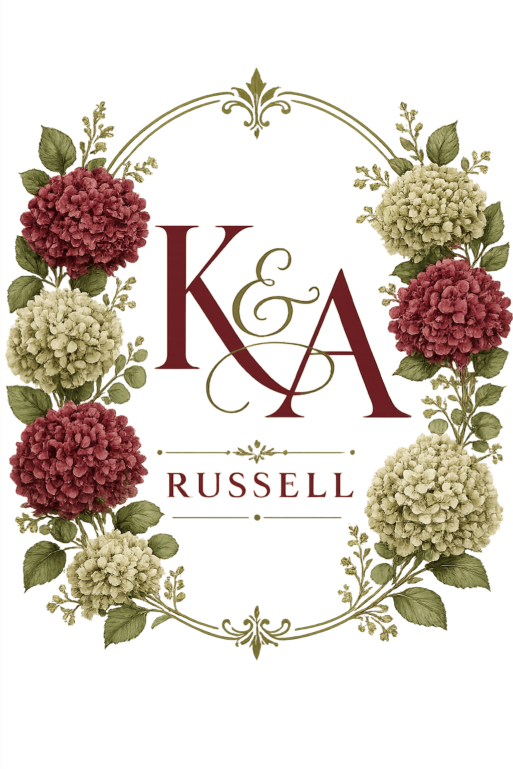 The Russell Wedding emblem